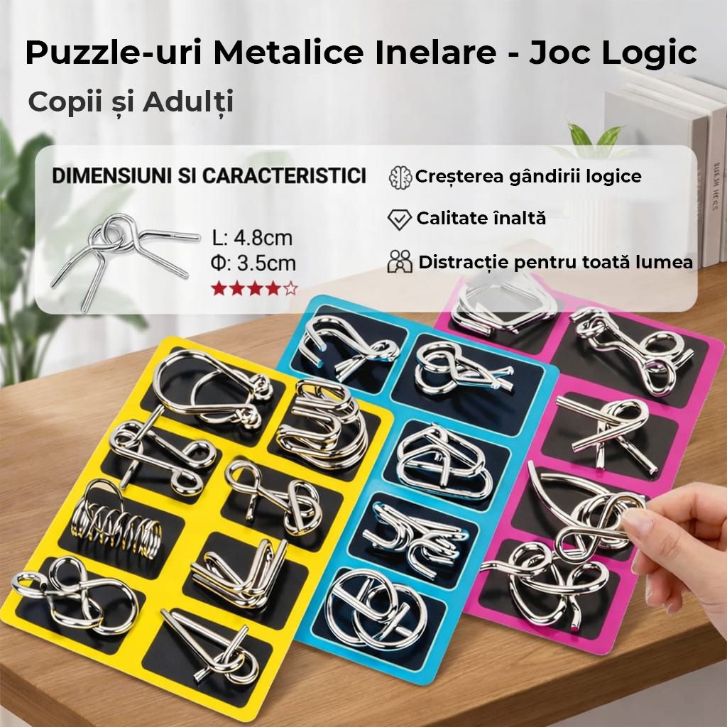 Set Puzzle Metalic, Joc de Inteligența