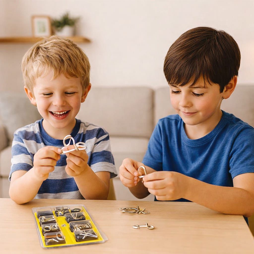 Set Puzzle Metalic, Joc de Inteligența