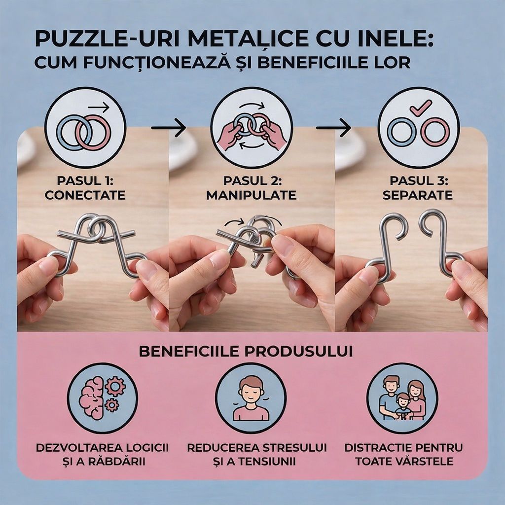 Set Puzzle Metalic, Joc de Inteligența