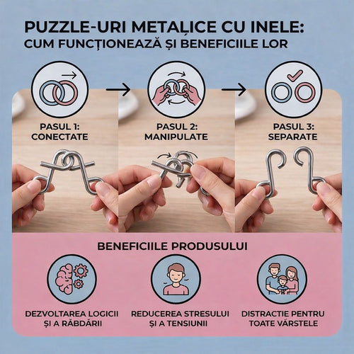Set Puzzle Metalic, Joc de Inteligența