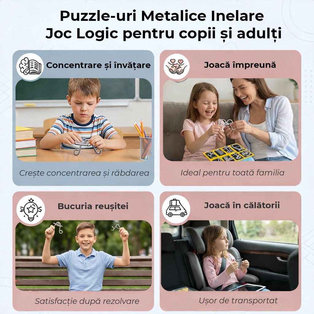 Set Puzzle Metalic, Joc de Inteligența